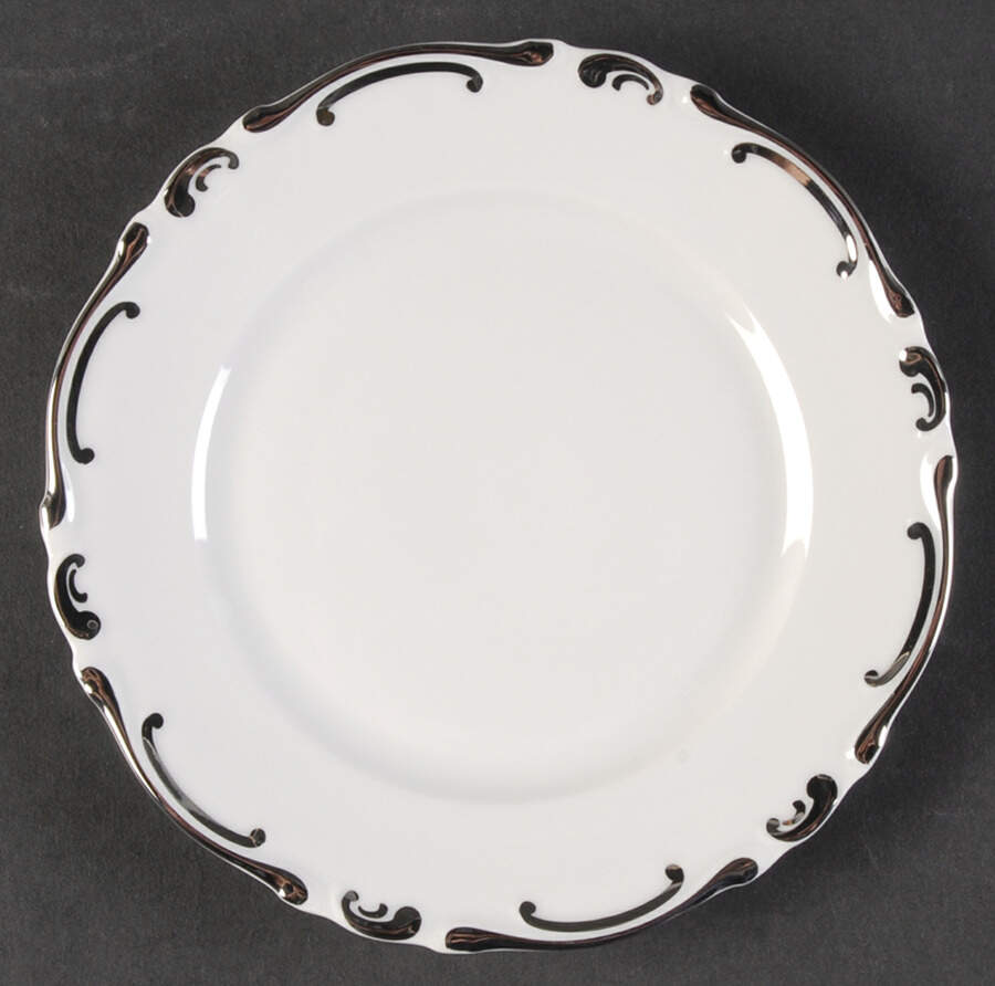 Platinum Baroque Bread & Butter Plate by Heinrich - H&C-1