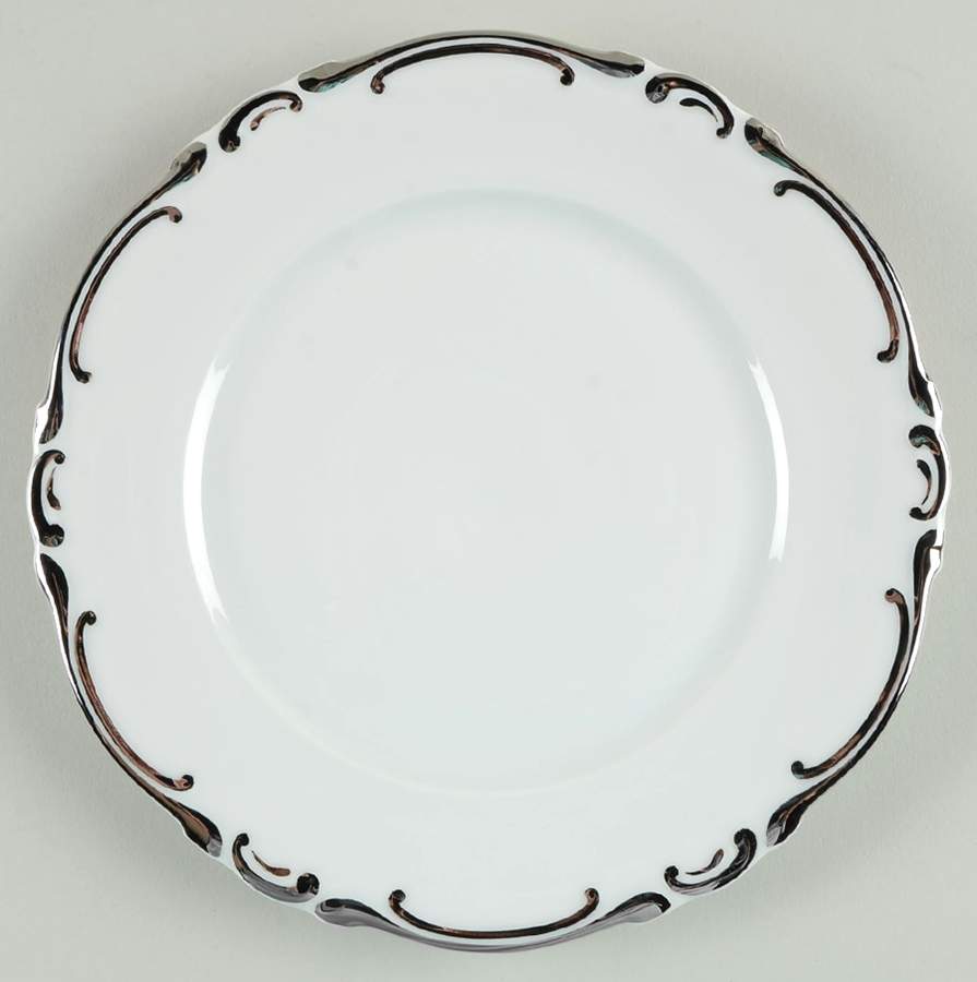 Platinum Baroque Salad Plate by Heinrich - H&C-1