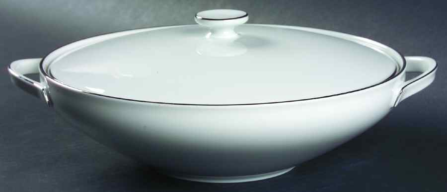Platinum Band Round Covered Vegetable by Heinrich - H&C-1