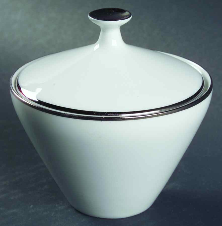 Platinum Band Sugar Bowl & Lid by Heinrich - H&C-1