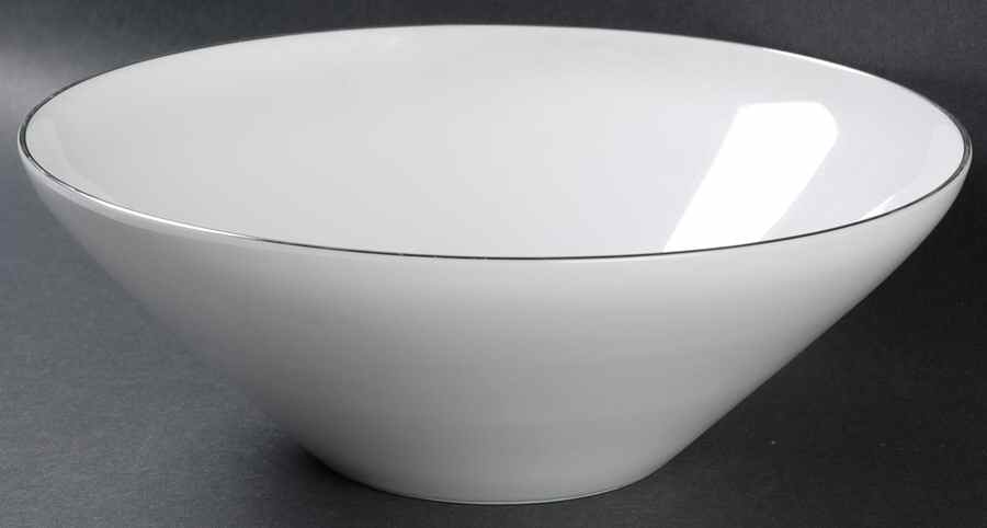 Platinum Band 9" Round Vegetable Bowl by Heinrich - H&C-1