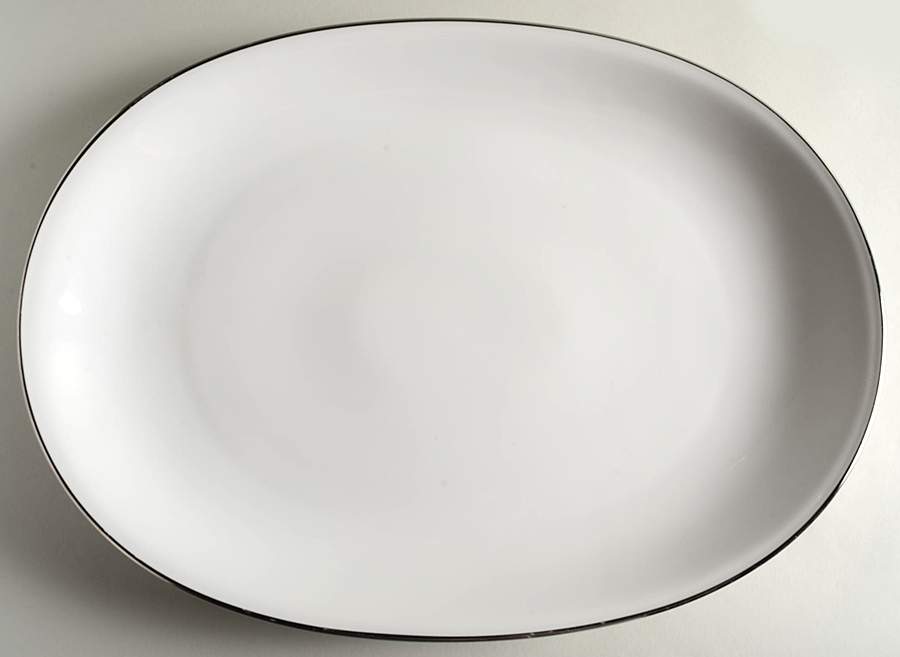 Platinum Band 18" Oval Serving Platter by Heinrich - H&C-1