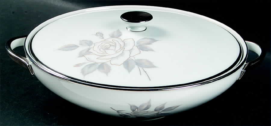 Platinum Rose Round Covered Vegetable by Heinrich - H&C-1