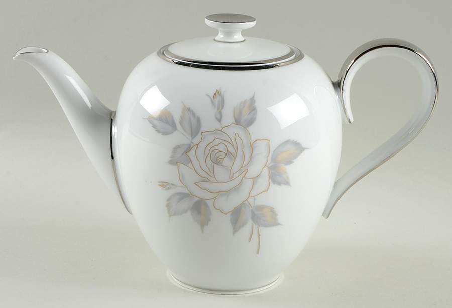 Platinum Rose Teapot & Lid by Heinrich - H&C-1