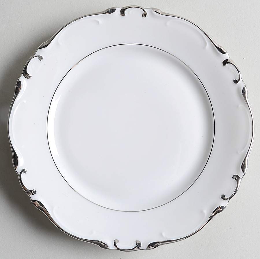 Platinum Scroll Bread & Butter Plate by Heinrich - H&C-1