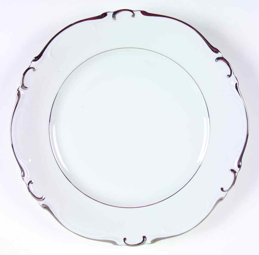 Platinum Scroll Dinner Plate by Heinrich - H&C-1