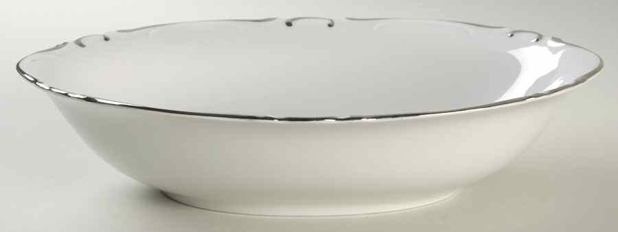 Platinum Scroll 10" Oval Vegetable Bowl by Heinrich - H&C-1