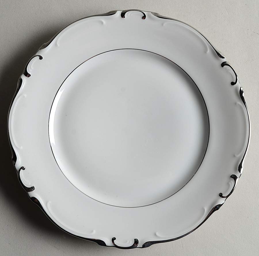 Platinum Scroll Salad Plate by Heinrich - H&C-1