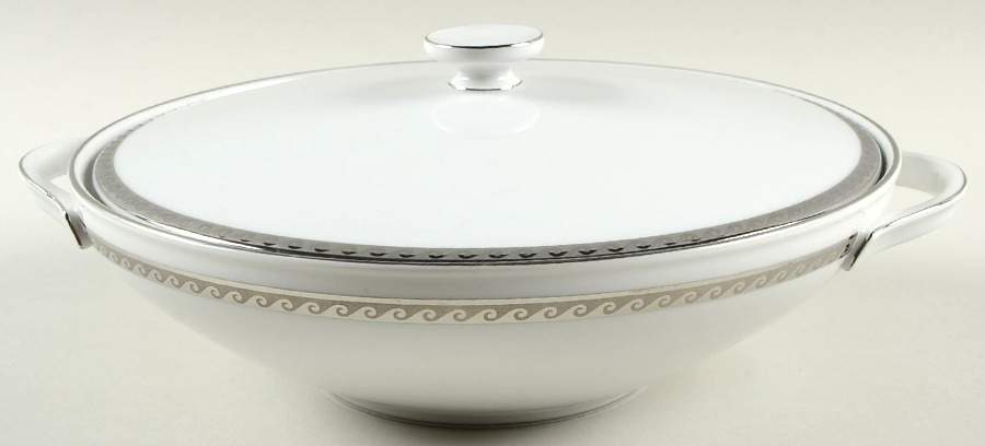 Platinum Wave Round Covered Vegetable by Heinrich - H&C-1