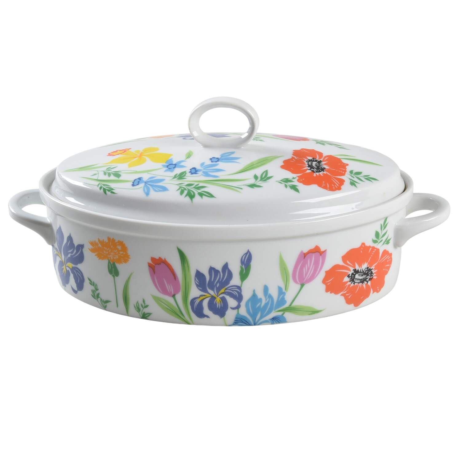 Primavera 1.5 Quart Oval Covered Casserole by Heinrich - H&C-1