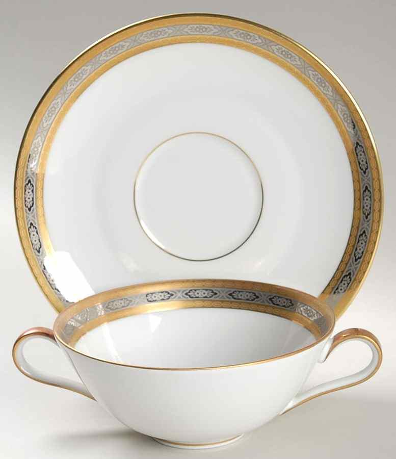 Regal Footed Cream Soup Bowl & Saucer Set by Heinrich - H&C-1