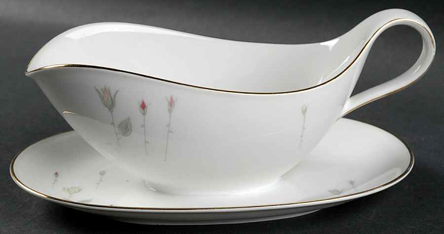 Rose Garden Gravy Boat with Attached Underplate by Heinrich - H&C-1