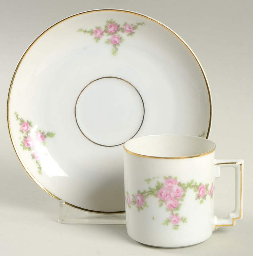 Rosalinda Flat Demitasse Cup & Saucer Set by Heinrich - H&C-1