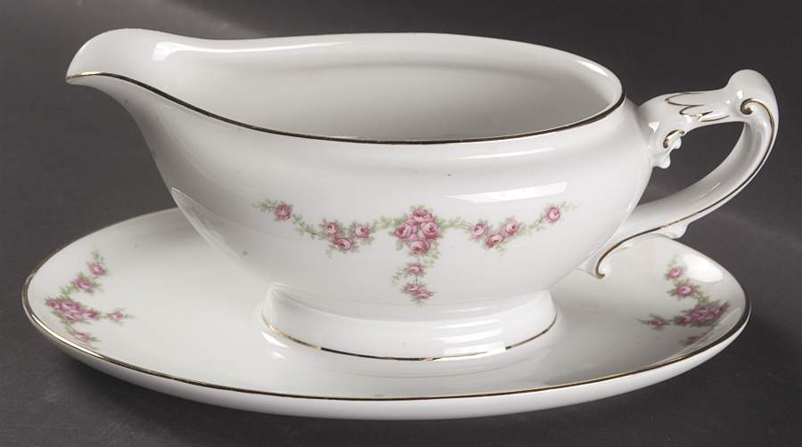 Rosalinda Gravy Boat with Attached Underplate by Heinrich - H&C-1
