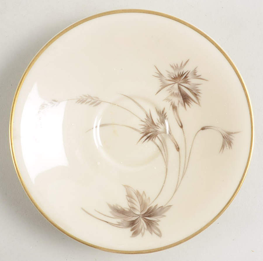 Sepia (Ivory, Gold Trim) Saucer for Demitasse Cup by Heinrich - H&C-1