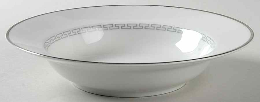 Silver Key Greek Key Rim Soup Bowl by Heinrich - H&C-1
