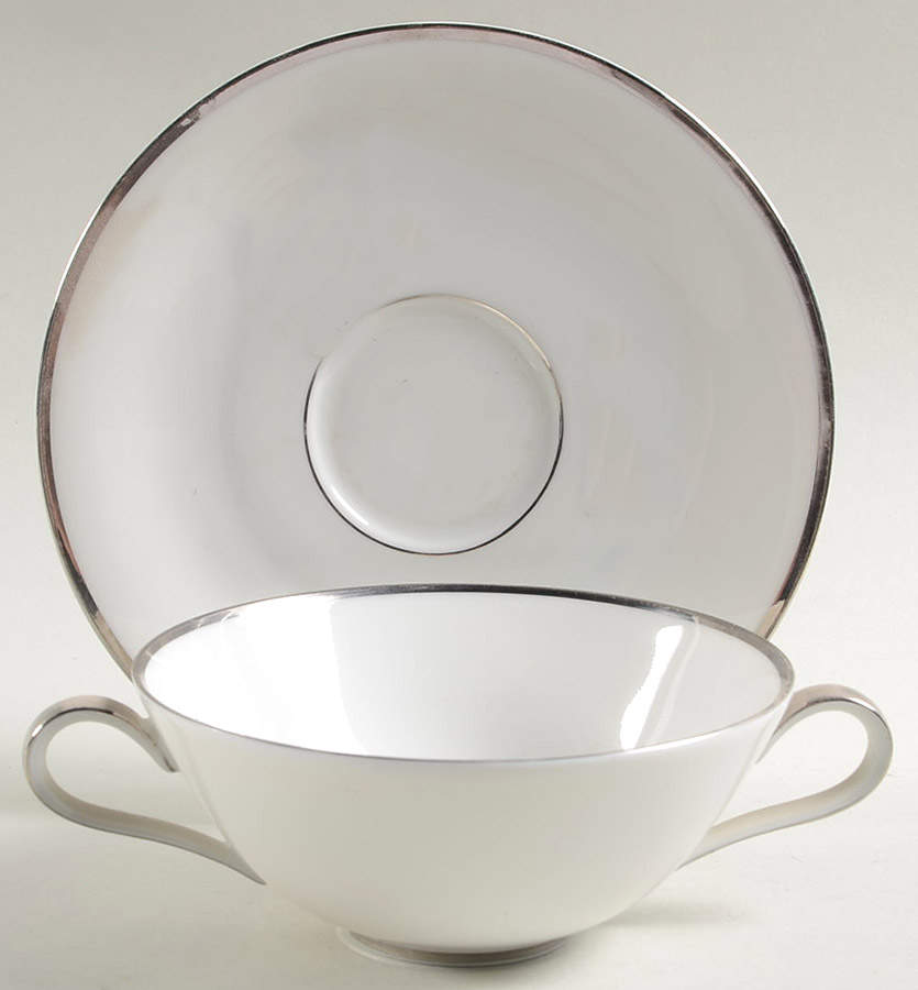 Simplicity Flat Cream Soup Bowl & Saucer Set by Heinrich - H&C-1