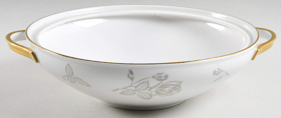 Silver Rose Round Vegetable No Lid by Heinrich - H&C-1