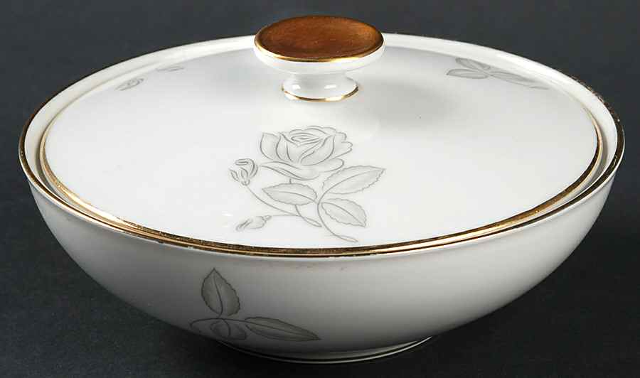 Silver Rose Sugar Bowl & Lid by Heinrich - H&C-1