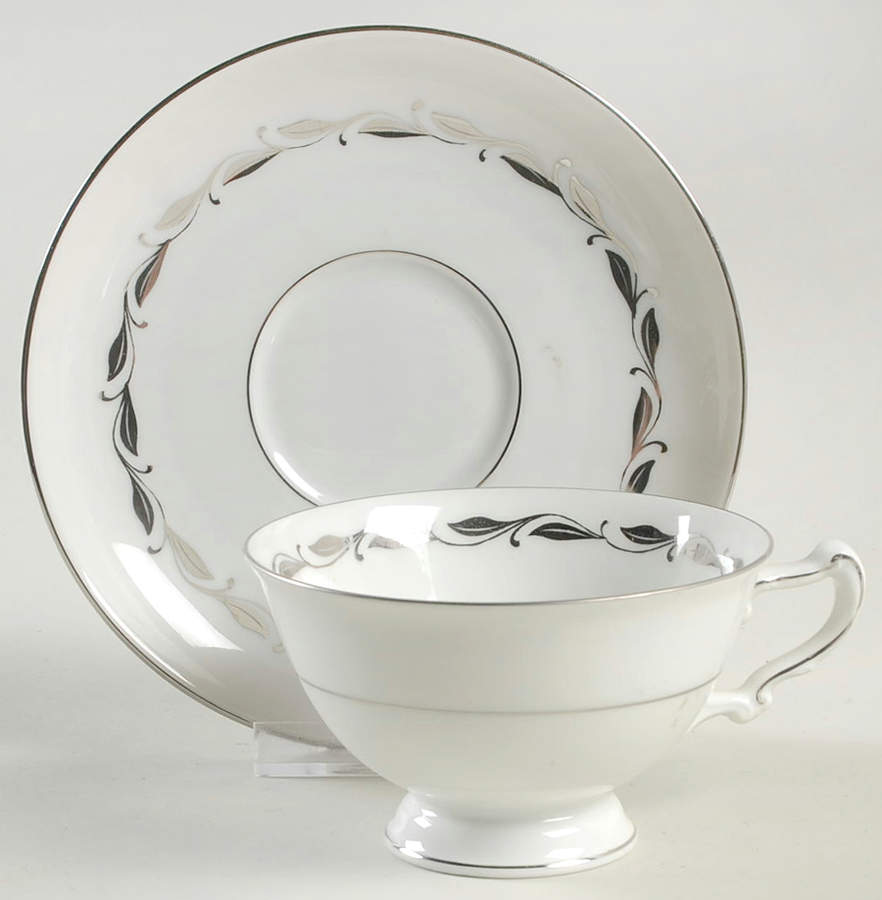 Silver Wreath Footed Cup & Saucer Set by Heinrich - H&C-1