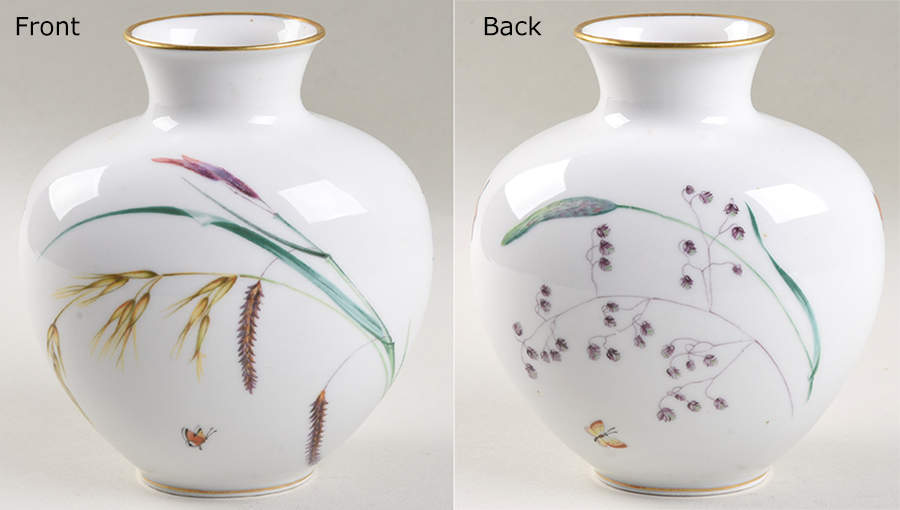 Sommer (Coupe, Smooth, Gold Trim) 6" Vase by Heinrich - H&C-1