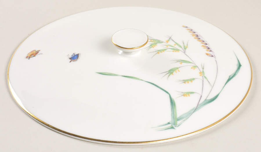 Sommer (Coupe, Smooth, Gold Trim) Lid for Round Vegetable by Heinrich - H&C-1