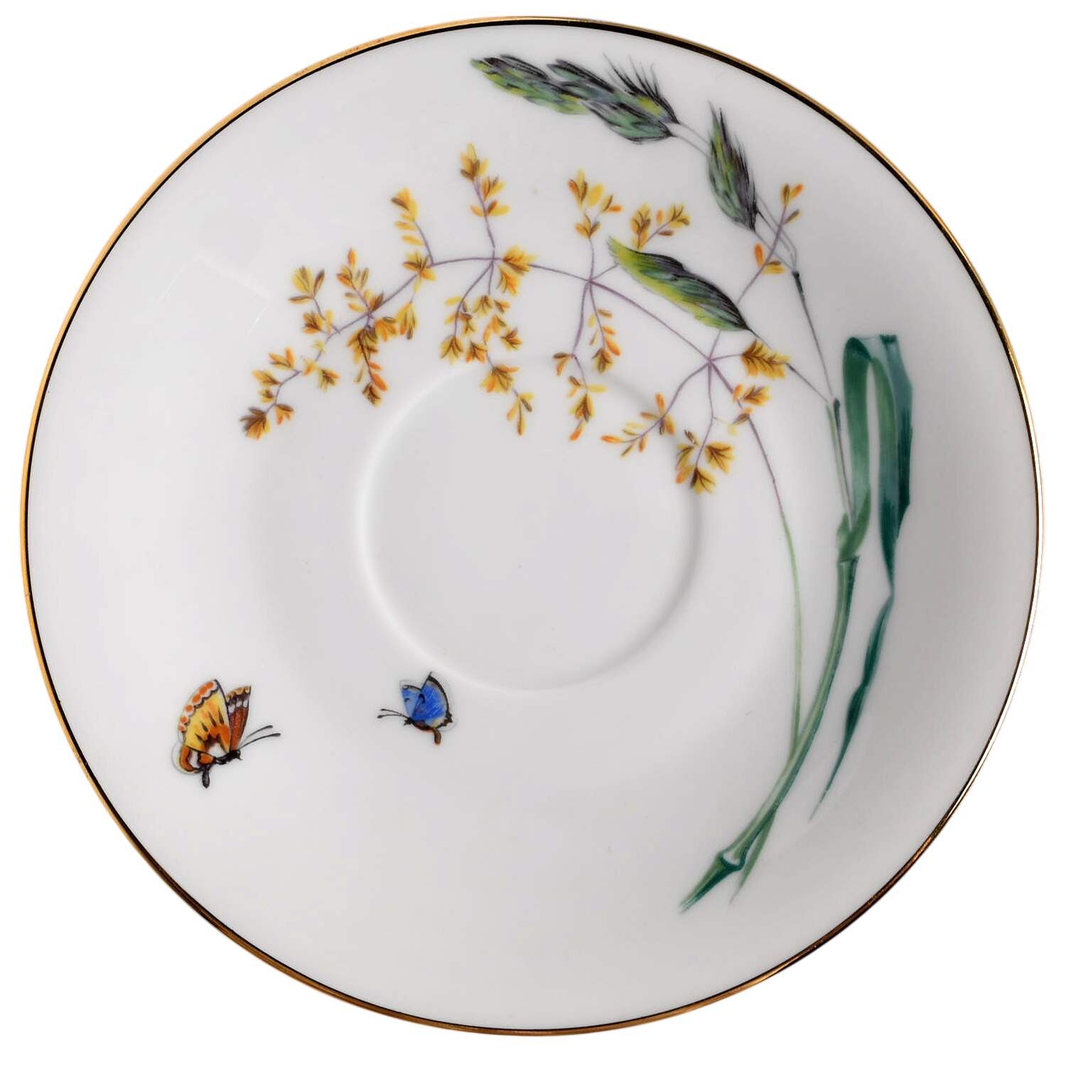 Sommer (Coupe, Smooth, Gold Trim) Saucer for Footed Cup by Heinrich - H&C-1