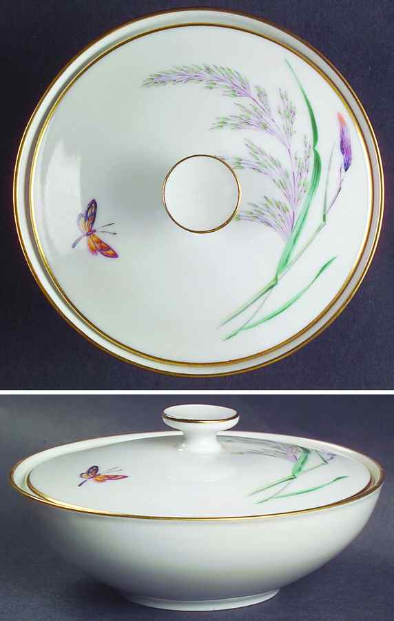 Sommer (Coupe, Smooth, Gold Trim) Sugar Bowl & Lid by Heinrich - H&C-1