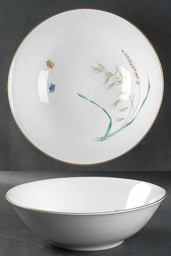 Sommer (Coupe, Smooth, Gold Trim) 9" Round Vegetable Bowl by Heinrich - H&C-1