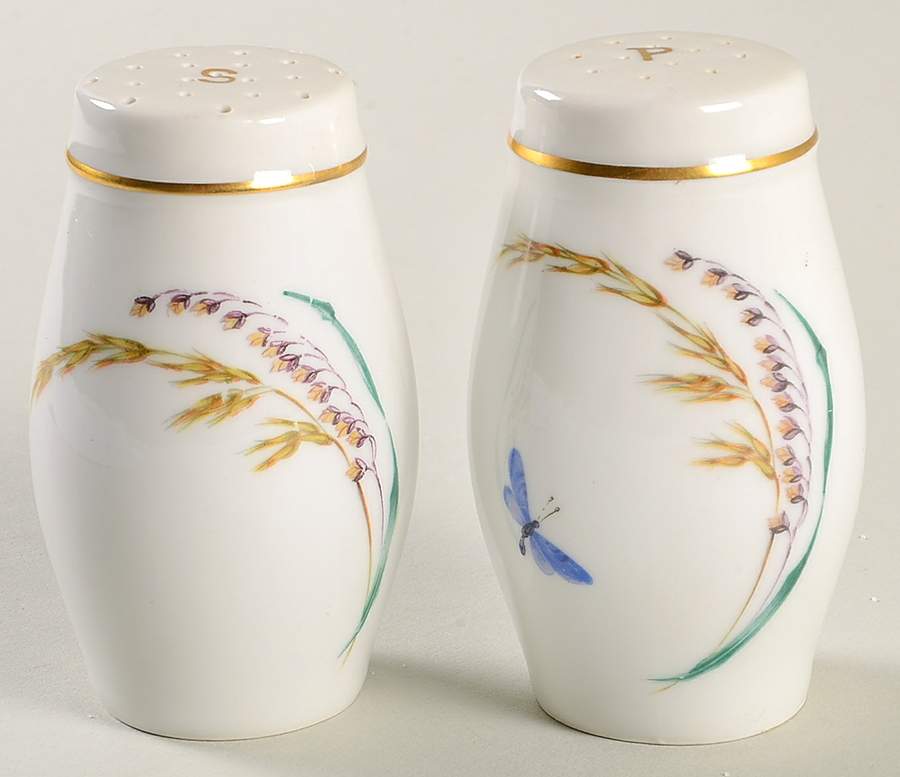 Sommer (Coupe, Smooth, Gold Trim) Salt & Pepper Set by Heinrich - H&C-1