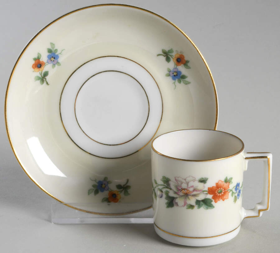 Songbird Flat Demitasse Cup & Saucer Set by Heinrich - H&C-1