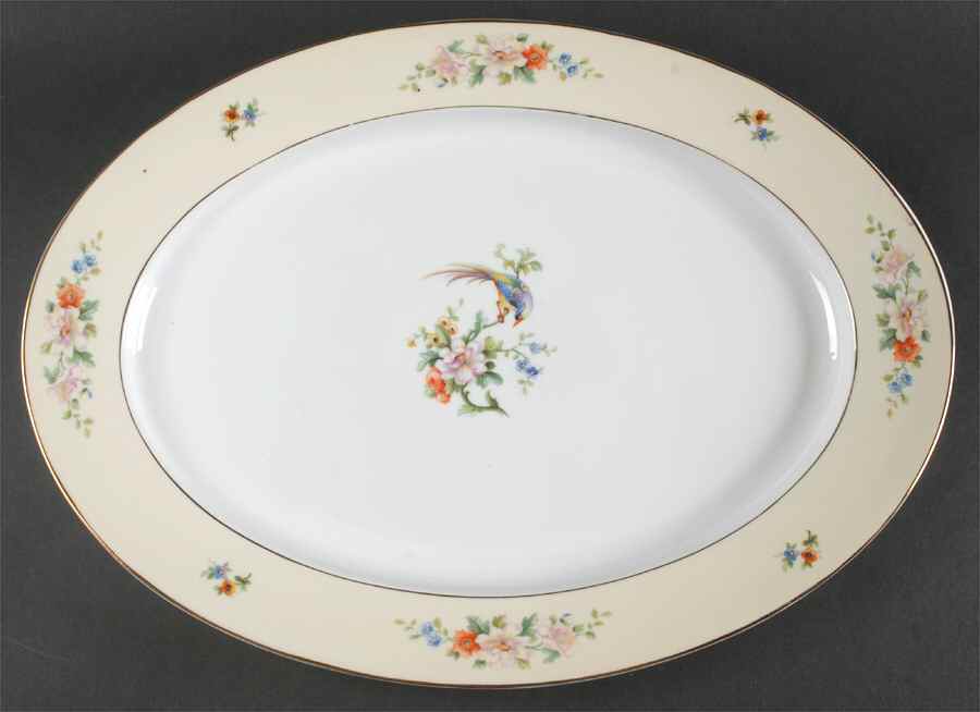 Songbird 17" Oval Serving Platter by Heinrich - H&C-1