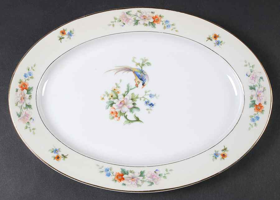 Songbird 12" Oval Serving Platter by Heinrich - H&C-1
