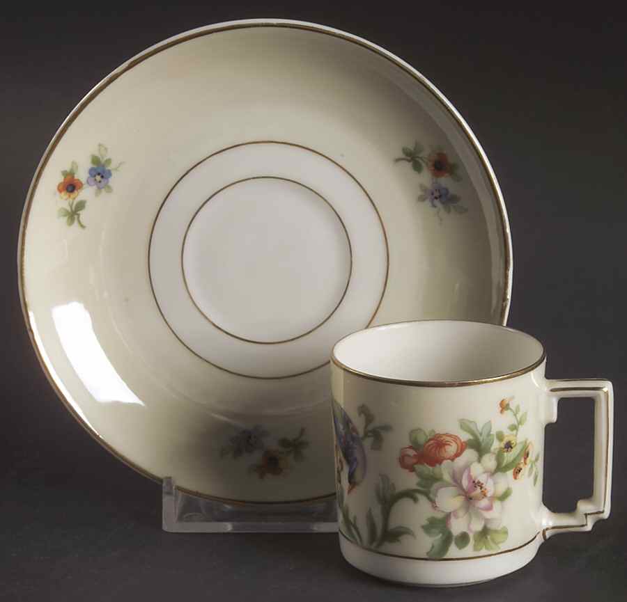 Songbird Flat Demitasse Cup & Saucer Set by Heinrich - H&C-1