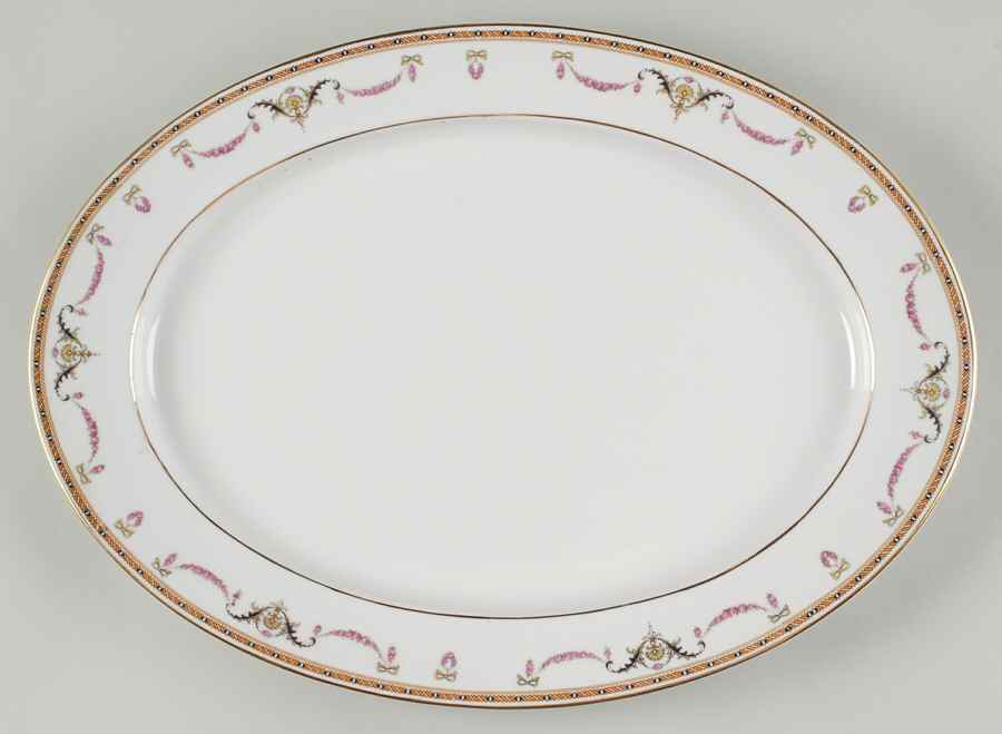St Germaine (White Body) 16" Oval Serving Platter by Heinrich - H&C-1