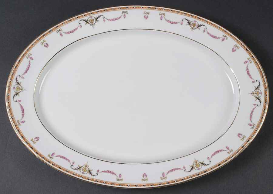 St Germaine (White Body) 15" Oval Serving Platter by Heinrich - H&C-1