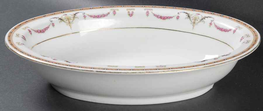 St Germaine (White Body) 10" Oval Vegetable Bowl by Heinrich - H&C-1