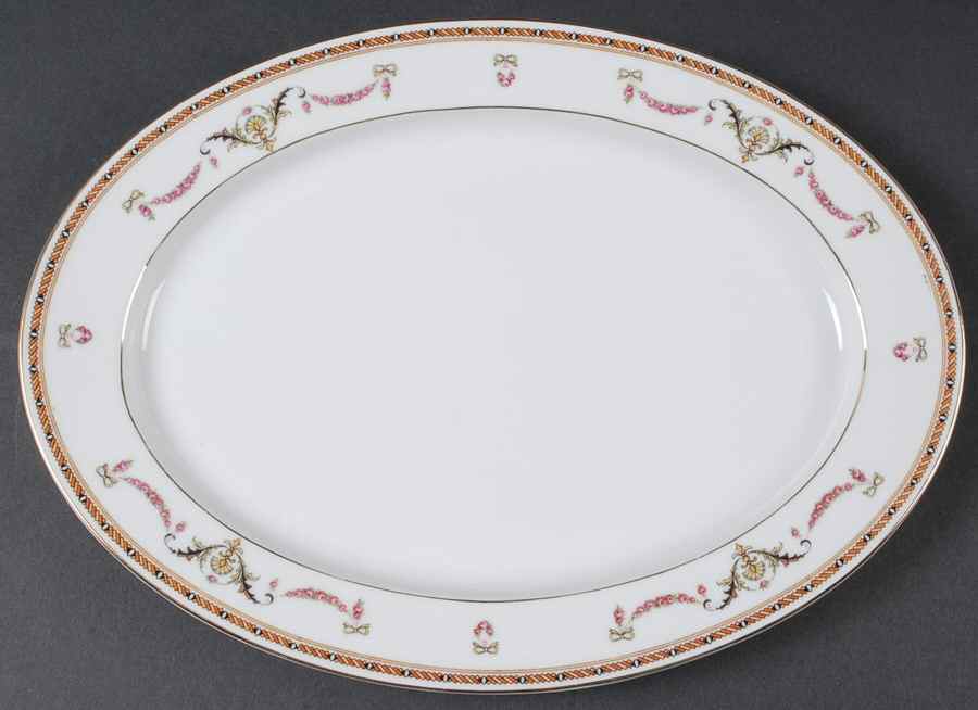 St Germaine (White Body) 11" Oval Serving Platter by Heinrich - H&C-1