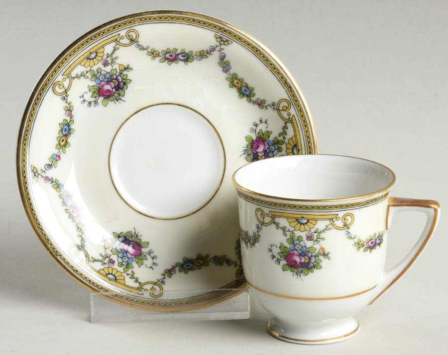 Stratford Footed Demitasse Cup & Saucer Set by Heinrich - H&C-1