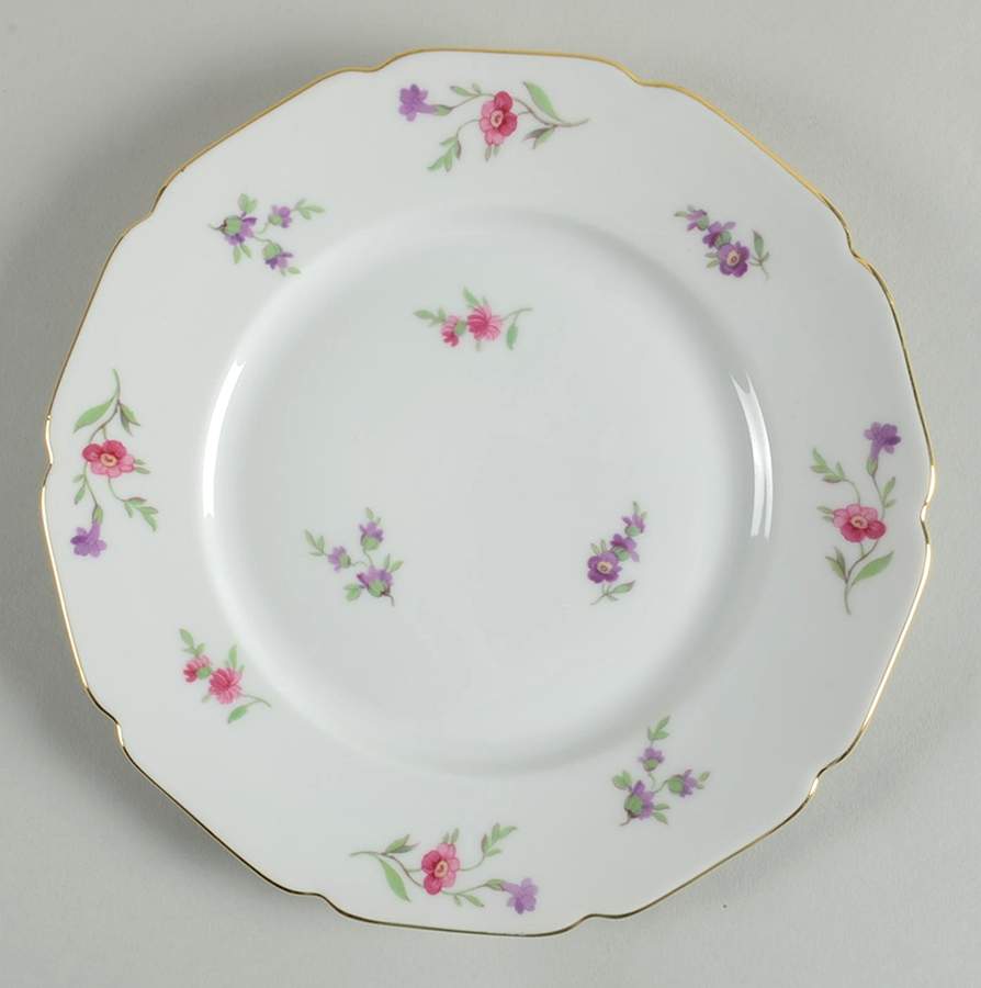 Victoria (Multicolor Flowers) Salad Plate by Heinrich - H&C-1