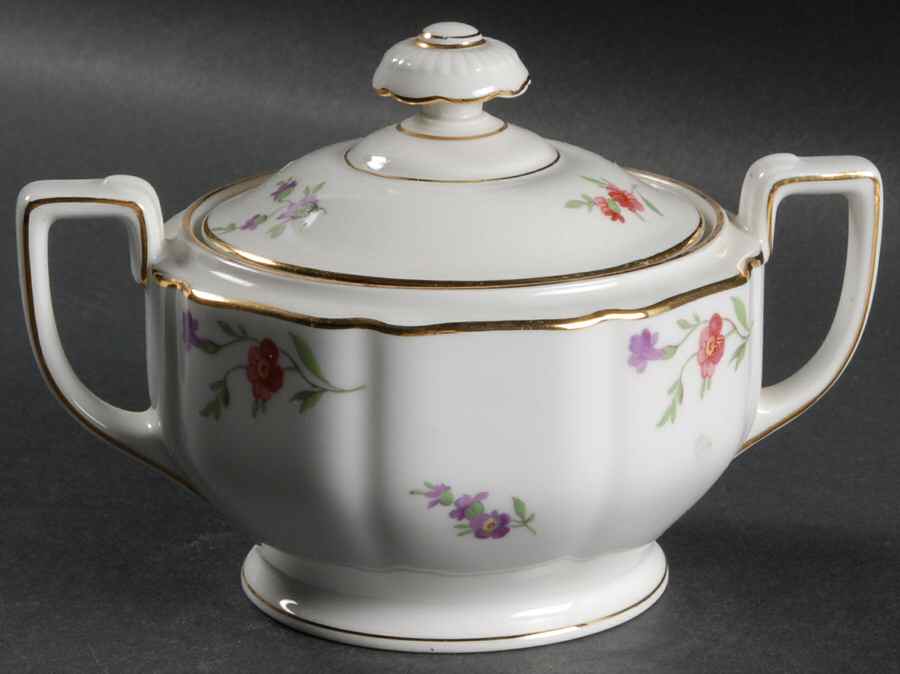 Victoria (Multicolor Flowers) Sugar Bowl & Lid by Heinrich - H&C-1