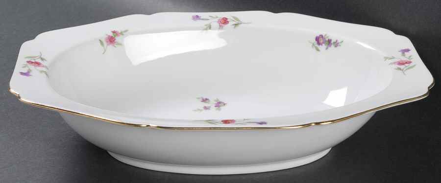 Victoria (Multicolor Flowers) 10" Oval Vegetable Bowl by Heinrich - H&C-1