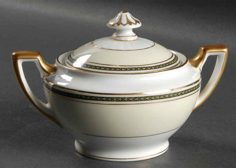 Victoria (Tulips, Dots) Sugar Bowl & Lid by Heinrich - H&C-1