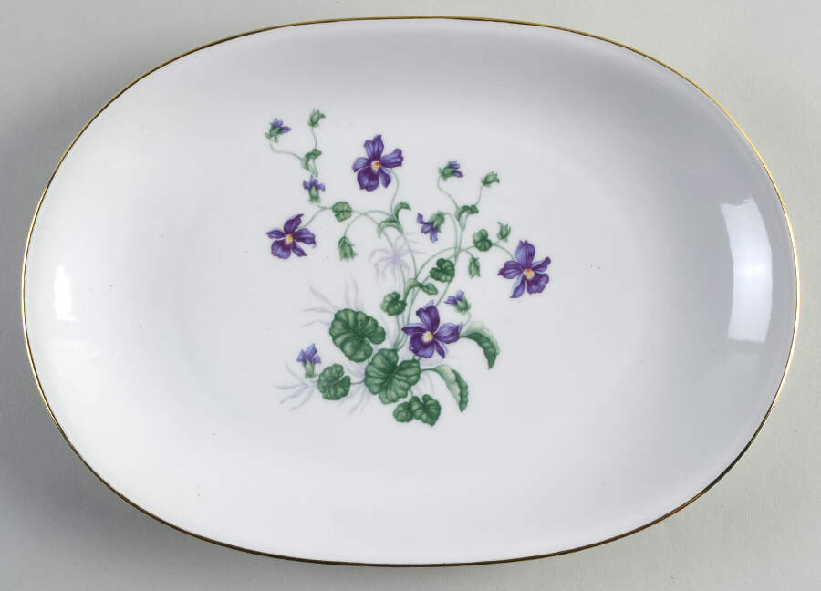 Violet 11" Oval Serving Platter by Heinrich - H&C-1
