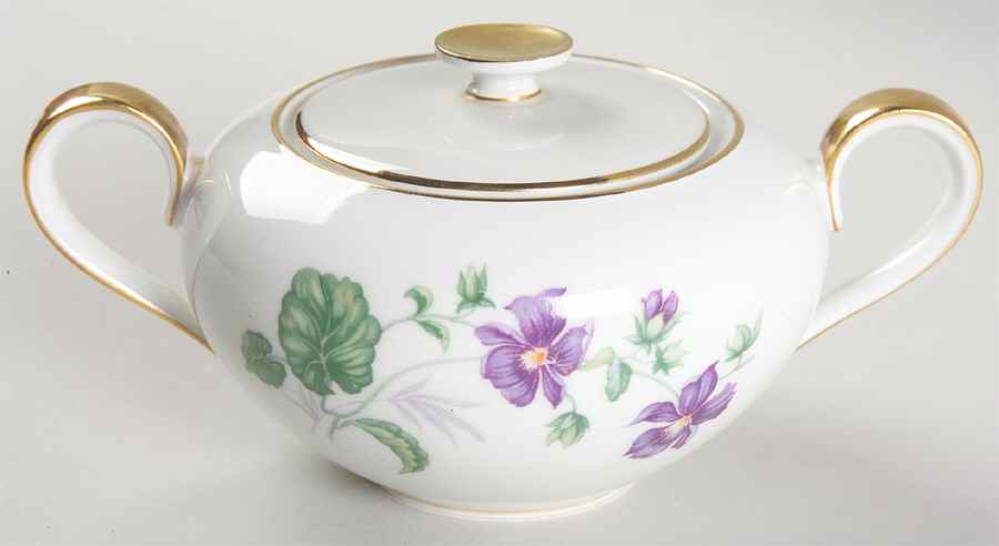 Violet Sugar Bowl & Lid by Heinrich - H&C-1
