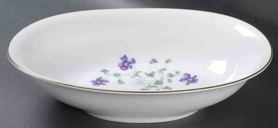 Violet 10" Oval Vegetable Bowl by Heinrich - H&C-1
