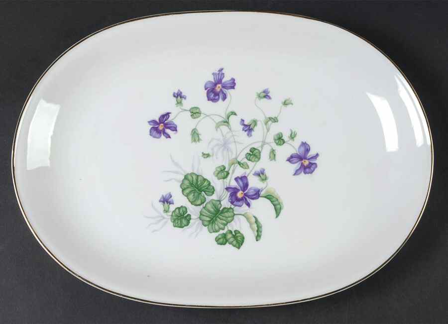 Violet 13" Oval Serving Platter by Heinrich - H&C-1