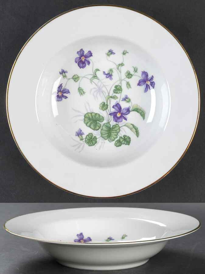 Violet Rim Soup Bowl by Heinrich - H&C-1