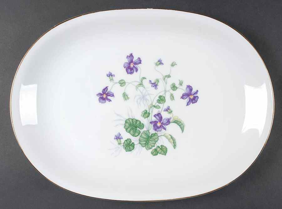 Violet 14" Oval Serving Platter by Heinrich - H&C-1