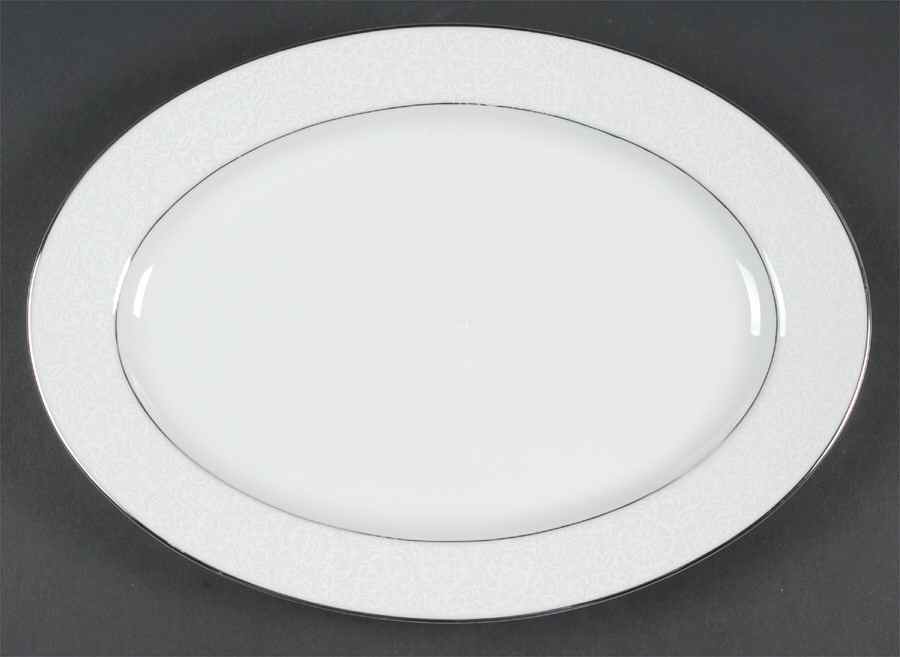 White Lace 12" Oval Serving Platter by Heinrich - H&C-1